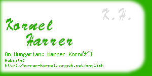 kornel harrer business card